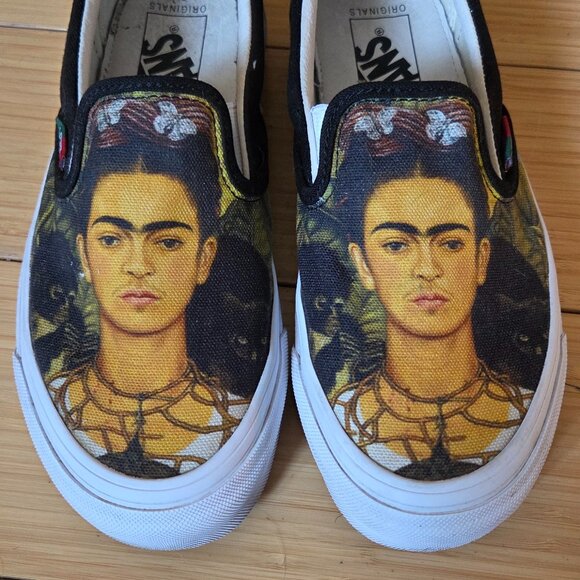 Vans Shoes - Frida Kahlo Vans slipon size 6